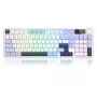 Redragon ARIA PRO K527WBL-PRO 75% Tri-Mode RGB Mechanical Keyboard (White/Grey with Blue Accents)
