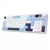 Redragon ARIA PRO K527WBL-PRO 75% Tri-Mode RGB Mechanical Keyboard (White/Grey with Blue Accents)