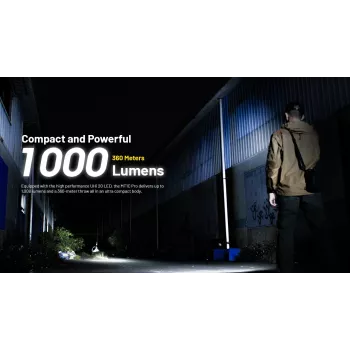 Nitecore MT1C PRO Lukturis 600 lūmeni CREE XP-L HD V6 Melns