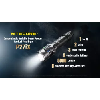 Nitecore P27iX 5000 lūmenu taktiskais lukturis