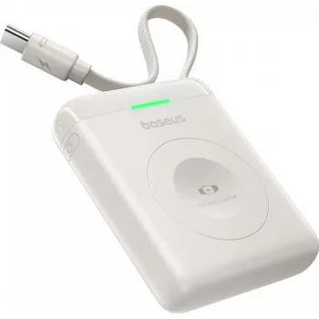 Baseus EnerFill FW11 5W Power Bank for Apple Watch with Built-in Cable - White