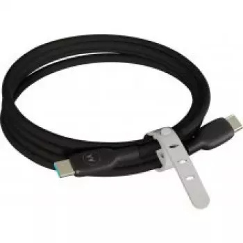 Motorola Silicone USB-C to USB-C vads 2m 100W 5A Melns