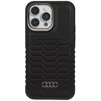 Audi Synthetic Leather MagSafe Hard Case for iPhone 14 Pro 6.1 inch Black