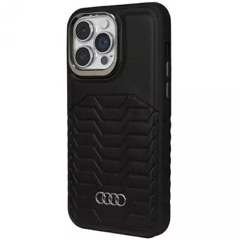 Audi Synthetic Leather MagSafe Hard Case for iPhone 14 Pro 6.1 inch Black
