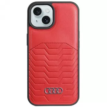 Audi Synthetic Leather MagSafe Hard Case iPhone 15/14/13 6.1 inch - Red