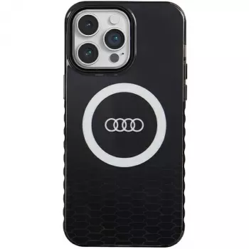 Audi IML Big Logo MagSafe Case iPhone 14 Pro Max 6.7 inch Black Hard Case