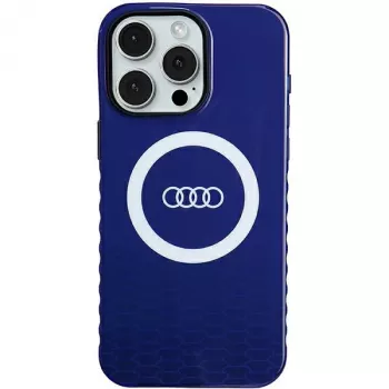 Audi IML Big Logo MagSafe Case iPhone 15 Pro Max 6.7 Navy Blue Hardcase AU-IMLMIP15PM-Q5/D2-BE