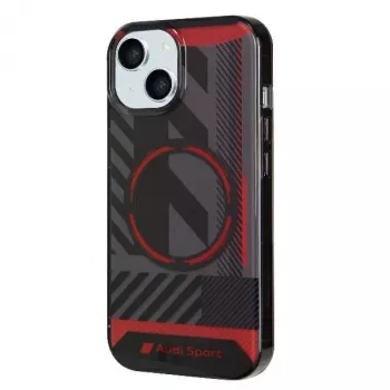 Audi IML Sport MagSafe Case iPhone 15 Plus / 14 Plus 6.7 inch Melns Cietais Vāciņš
