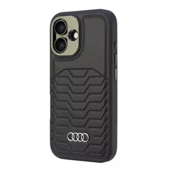 Audi Synthetic Leather MagSafe Hard Case Apple iPhone 16 6.1 - Melns