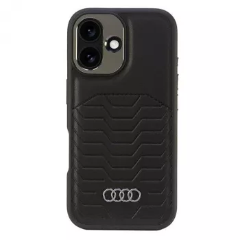 Audi Synthetic Leather MagSafe Hard Case Apple iPhone 16 Plus 6.7 inch - Melns