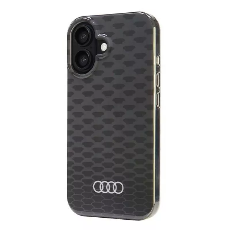 Audi IML Stitching Pattern MagSafe Hard Case for Apple iPhone 16 6.1 inch - Black