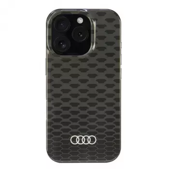 Audi IML Stitching Pattern MagSafe Hard Case Apple iPhone 16 Pro 6.3 inch Melns