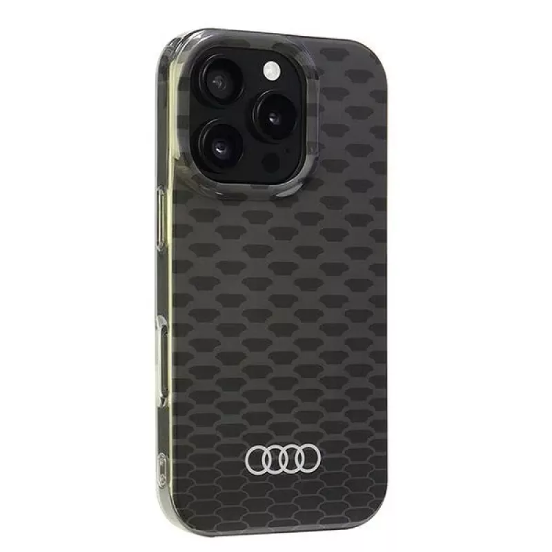 Audi IML Stitching Pattern MagSafe Hard Case Apple iPhone 16 Pro 6.3 inch Melns
