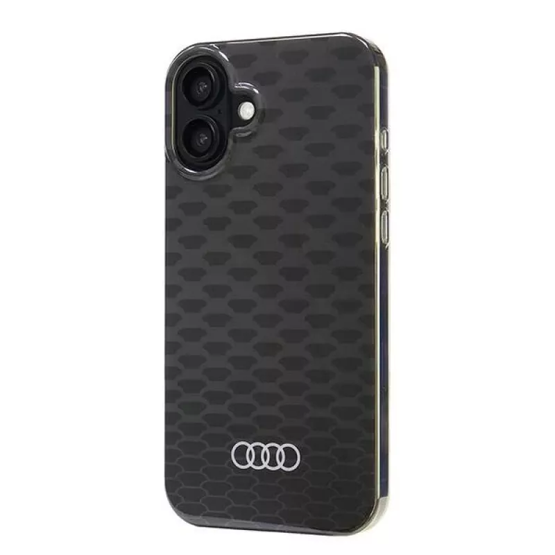 Audi IML Stitching Pattern MagSafe Hard Case Apple iPhone 16 Plus 6.7 inch Melns