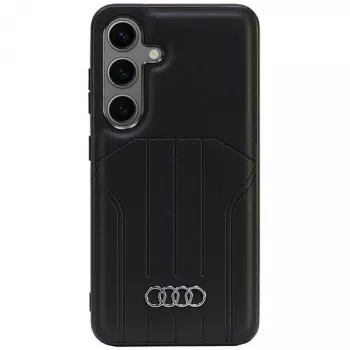 Audi Synthetic Leather MagSafe Hard Case for Samsung Galaxy S24, Black