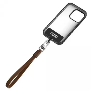 Audi Universal Phone Lanyard 28cm 10mm Leather Brown AU-HSLSL-GT/D1-BN