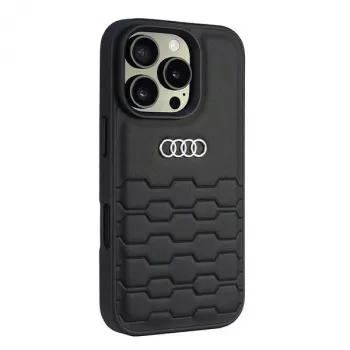 Audi sintētiskās ādas cietais maciņš Apple iPhone 16 Pro 6.3 inch - Melns