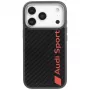 Audi R8 Carbon Fiber MagSafe Case for Apple iPhone 17 Pro, Black