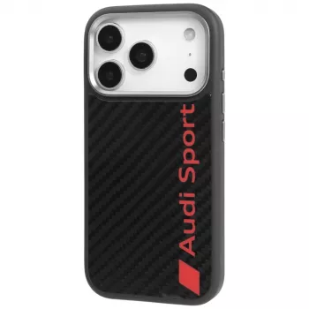 Audi R8 Carbon Fiber MagSafe Case for Apple iPhone 17 Pro, Black