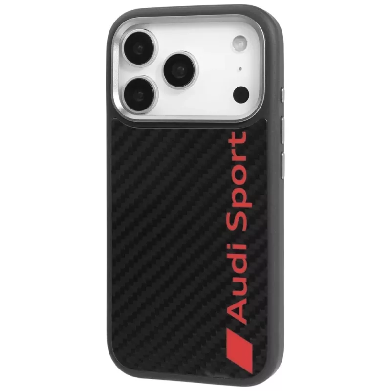 Audi R8 Carbon Fiber MagSafe Case for Apple iPhone 17 Pro, Black