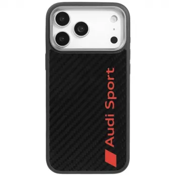 Audi R8 Carbon Fiber MagSafe Case for Apple iPhone 17 Pro Max Black