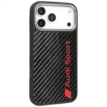 Audi R8 Carbon Fiber MagSafe Case for Apple iPhone 17 Pro Max Black