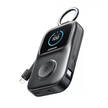 Joyroom JR-W19 5000 mAh bezvadu barošanas banka ar pulksteņa lādētāju 5W Melna