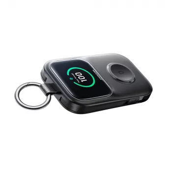 Joyroom JR-W19 5000 mAh bezvadu barošanas banka ar pulksteņa lādētāju 5W Melna