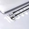 UGREEN USB-C to USB-C Angled Cable US334 5A PD 100W 2m Black