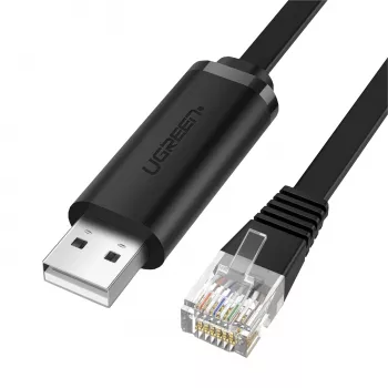 UGREEN CM204 USB to RJ45 Console Cable 1.5m Black