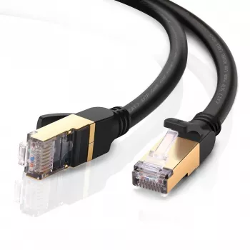 UGREEN NW107 Cat.7 Ethernet kabelis RJ45 STP 5m Melns