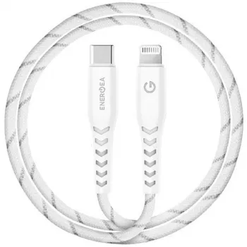 ENERGEA Nyloflex USB-C to Lightning kabelis 1.5m Balts MFI