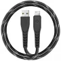 ENERGEA Nyloflex USB-A to Lightning Charge and Sync Cable C89 MFi 1.5m Black