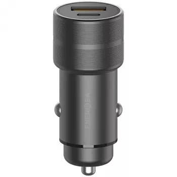 ENERGEA Alu Drive PD20+ Auto lādētājs 38W 1xUSB-A + 1xUSB-C PD QC3.0 Gunmetal