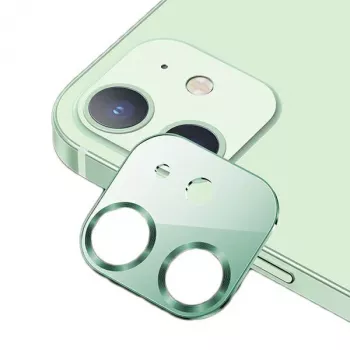 USAMS Kameras objektīva stikls iPhone 12 Metāliski zaļš/zaļš BH703JTT04 (US-BH703)