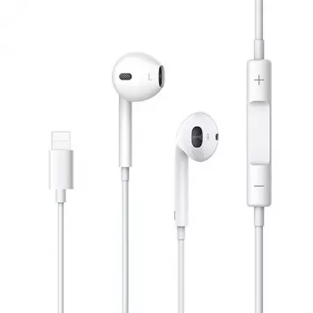USAMS EP-24 Stereo In-Ear Austiņas ar Lightning Savienotāju, Balta