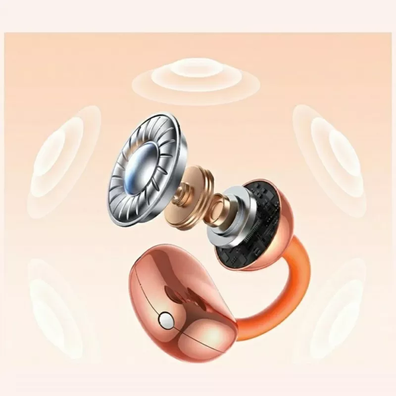 USAMS R03 Echo Clip-on TWS bezvadu austiņas, Bluetooth 6.0, zilas