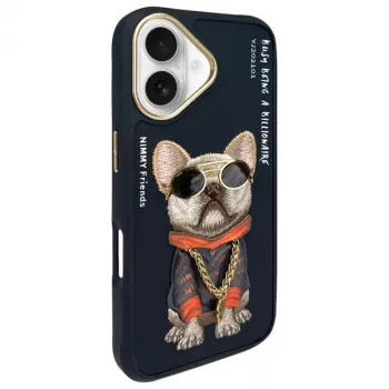 Nimmy Maciņš iPhone 16 6.1 Melns Glāzes Foršs Suns
