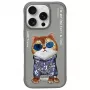Nimmy Protective Case for Apple iPhone 16 Pro Max 6.9 inch Gray Glasses Cool Cat Graphic