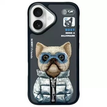 Nimmy Cool&Cute 2.0 Suns aizsargmaciņš Apple iPhone 16 6.1 collu Melns