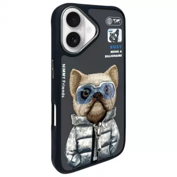 Nimmy Cool&Cute 2.0 Suns aizsargmaciņš Apple iPhone 16 6.1 collu Melns