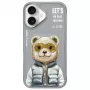 Nimmy Cool&Cute 2.0 Lāča maciņš Apple iPhone 16 6.1 inch Pelēks