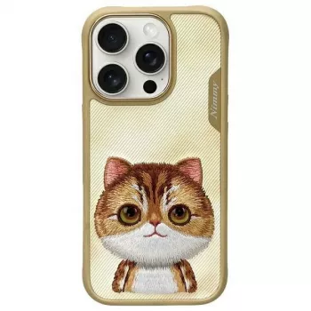 Nimmy BigEyed Pet 2.0 Cat Case Apple iPhone 16 Pro 6.3 inch Khaki