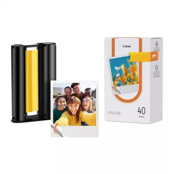 Liene Amber 3x3 Pašlīmējošā Fotopapīra Komplekts, 40 Lapas + 1 Kasetne