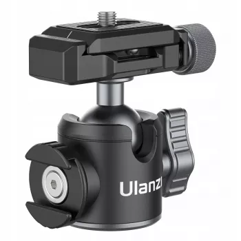 Ulanzi U-80L 3D lodveida galva ar Arca-Swiss ātrās atlaišanas plāksni, 20kg slodze, 360° panorāmas rotācija, melna