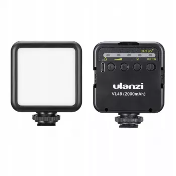 ULANZI VL49 LED Video Light 49 LEDs 2000mAh USB-C Rechargeable for DSLR Camera Gimbal Smartphone