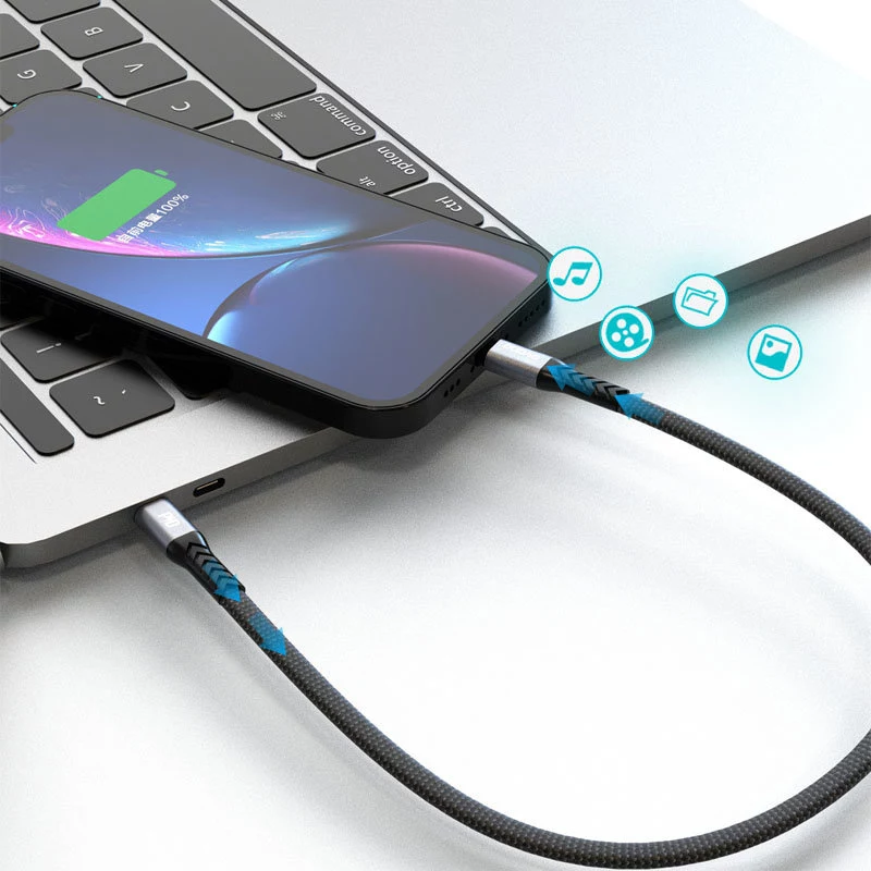 Dudao L10P USB-C to Lightning kabelis 20W 0.23m Balts