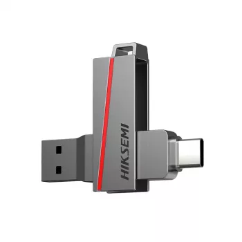 HIKSEMI CLE USB 128 GB E307C U3 Dual USB 3.2 & USB Type-C Flash Drive Grey
