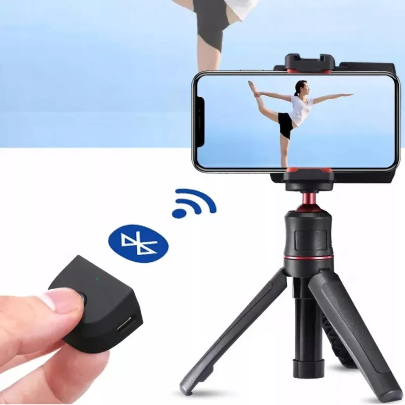 ULANZI CG02 Viedtālruņa Turētājs ar Bluetooth Tālvadības Pulti un LED Gaismu
