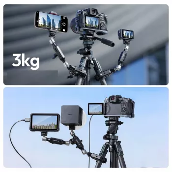 ULANZI Magic Arm 360° ar 1/4 inch un 3/8 inch vītnēm kamerai un videokamerai TB15 T058GBB1